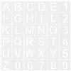 LAMXD 36 stencil a forma di lettere, 10 cm, riutilizzabili, in plastica, stencil con lettere dell'alfabeto, stencil per progetti artistici, decorazione, pittura fai da te