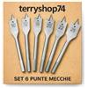 Terryshop74® Set 6 Punte Mecchie per Legno - Frese Foratrici per Trapano - Punte per Foratura Legno PVC Plastica - Misure 10 12 18 20 22 25 mm