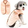 Zunea Cappotto per cani fuzzy per cani di piccola taglia, in caldo pile, gilet invernale con anello a D, grazioso orso soffice, vestiti per cuccioli morbidi, senza maniche, abbigliamento per animali