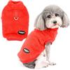 Zunea Maglione in Pile per Cani di Piccola Taglia Invernale Caldo Maglione Giacca Cappotto Morbido Vestiti per Cuccioli Sfocati con Anello a D Pullover Abbigliamento per Gatti Chihuahua Rosso S