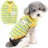 Zunea - Felpa in pile Sherpa per cani di piccola taglia, con strisce, maglione invernale con anello a D, morbido e caldo, giacca con cappuccio, cucciolo, giacca per chihuahua e yorkshire, giallo