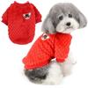 ZUNEA Cappottino Maglione Invernale per Cani di Piccola Taglia Gatto Felpe in Pile Caldo e Morbido Pullover Felpa Cucciolo Cappotto Chihuahua Vestiti Animali Abbigliamento Rosso L
