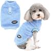 Zunea Maglione in Pile per Cani di Piccola Taglia Invernale Caldo Maglione Giacca Cappotto Morbido Vestiti per Cuccioli Sfocati con Anello a D Pullover Abbigliamento per Gatti Chihuahua Blu scuro L