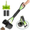 VIDSTW Paletta Raccogli Cacca Cani per Raccogli 45cm Cacca Cane Pieghevole Paletta per Cacca con Sacchetti Cane Cacca, Portasacchetti Cane Cacca Cane Paletta Cacca Cane per Raccogli Feci Cane (Verde)