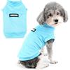 Zunea Magliette per Cani di Piccola Taglia T-shirt Estive ad Asciugatura Rapida Vestiti Cuccioli Morbidi Senza Maniche Canotta Traspirante Elastica Chihuahua Abbigliamento Protezione Solare Blu L