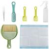 Zimoer Set Mini Scope per Animali Domestici Kit di Pulizia Completo per Conigli, Criceti e Porcellini D'india Include Scopa, Paletta, Flacone Spray Facile da Pulire E Riutilizzare