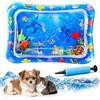 Pealeaf Tappetino sensoriale ad acqua per animali, grande tappeto rinfrescante gatto con pesci galleggianti, gioco interattivo per cani, anti perdita (Square-6)