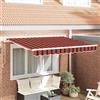 QUAHEAS Stoff per Tenda da Sole Multicolore 235 x 195 cm in Poliestere con Volant, Resistente agli Agenti Atmosferici, Impermeabile, Protezione UV per Balcone, Terrazza, Giardino, Protezione Solare
