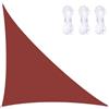 BXFUL Baldacchino a vela da giardino, triangolare, con 3 corde, impermeabile, blocco UV, ad angolo retto, tende da giardino per terrazze esterne (rosso ruggine, 3 m x 4 m x 5 m)