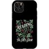 Cottagecore Bookworm Strawberry Graphics Custodia per iPhone 11 Pro Reading Is My Jam Amante dei libri Botanico Fragola Art