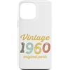 Born in Year Original Parts Vintage Styl Custodia per iPhone 13 Pro Max Vintage 1960 parti originali Compleanno Italic