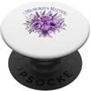 Alzheimer's Disease Health Awareness Des Memories Matter Alzheimer Consapevolezza Demenza Fiore Viola PopSockets PopGrip Adesivo