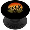 Gardening Evolution Gardener Giardinaggio Evoluzione Retro Vintage Giardiniere PopSockets PopGrip Adesivo