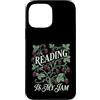 Cottagecore Bookworm Strawberry Graphics Custodia per iPhone 13 Pro Max Reading Is My Jam Amante dei libri Botanico Fragola Art