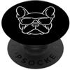 Minimal French Bulldog Line Art Dog Love French Bulldog Illustration Line Art Bulldogs Lovers PopSockets PopGrip Adesivo