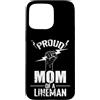 lineman mom power line mom lightning bol Custodia per iPhone 15 Pro Max Orgogliosa mamma di un Lineman Support