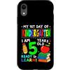 Flo Design Back To School Outfits Custodia per iPhone XR My First Day of Kindergarten Boy Girls First Day of Kinder