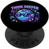 Robot ai artificial intelligence coding Pensare Più Profondo Carino Robot Retro Grafica vettoriale PopSockets PopGrip Adesivo