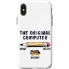 Old Pencil Designs with sarcasm and humo Custodia per iPhone X/XS Il computer originale sarcastico divertente IT Tech Print Cancella