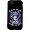 Collettivo Umorismo Cosmico Felino Custodia per iPhone SE (2020) / 7/8 Design Divertente per Amanti dei Gatti e Umani Strani