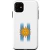 Uruguay Sun Emblem National Pride Retro Custodia per iPhone 11 Sole Di Maggio Uruguay Bandiera Verticale Strisce