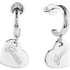 GUESS Boucles d'oreilles Vintage en acier argenté