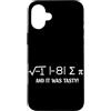 Funny Math Teacher Algebra Geometry Gift Custodia per iPhone 16 Plus Imaginary Pi Gustoso Matematica Formula Algebra Calcolo Divertente Matematica