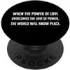Resistance & Co. Citazione di Power Of Love Peace PopSockets PopGrip Adesivo