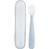 Chicco Cucchiaino morbido silicone 6m+ grigio con case - chicco