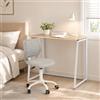 MEUBLE COSY Set Scrivania e Sedia da Ufficio Salvaspazio per Lavorare e Studiare da Casa, Rovere + Grigio