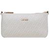 Liu Jo Borsa a Tracolla Caliwen in Similpelle, Marrone Naturale con Motivo Monogramma, 25x12x5 cm, Tracolla Regolabile e Amovibile