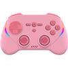 Joso Controller di gioco mobile, controller di gioco wireless per iPad/tablet/iPhone/Android/Switch/Switch 2/Lite/OLED/PC, gamepad portatile con joystick effetto Hall/trigger/giroscopio a 6 assi, rosa