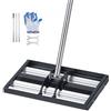 VEVOR Livellatore con Rullo per Prato, Rastrello Livellatore in Acciaio Inox 43 x 25 cm con Manico Regolabile, per Ordine e Livellamento di Terreni Fattorie Compost Prati Giardini e Campi da Golf