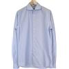 Suitsupply Uomo Camicia 40-7/15 3/4L Extra Slim Cotone Blu Righe Manica Lunga