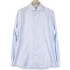 Suitsupply Camicia Uomo 43/17 Extra Slim Blu Cotone Puro A Righe Twill