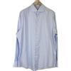 Suitsupply Uomo Camicia 45/17 3/4 Extra Slim Blu Puro Cotone A Manica Lunga