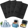 Wvu & Wvo Set di 4 mattonelle refrigeranti in gel, riutilizzabili, per scuola, ufficio, picnic, campeggio e viaggi