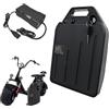 JHKJ Batteria per Scooter 48V 60V 10Ah 12Ah 15Ah 18Ah 20Ah Pacco Batteria al Litio per Moto elettrica con Caricabatterie e Maniglia,48v10ah