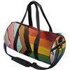 GuoChe Borsone sportivo rotondo leggero con tasca interna borsa da palestra per uomo donna borsone per viaggi sport progresso bandiera arcobaleno bandiera