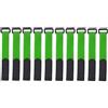 Drawup Cinghie per canna da pesca, confezione da 10 fascette regolabili in nylon per una conservazione sicura, cintura elastica per canne da pesca alla carpa, 25 cm (verde)