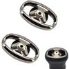 Drawup per daiwa Tappo Maniglia Mulinello Ricambio per Legalis Luvias per crossfire Exceler - Coperchio laterale manopola in metallo 18.5x11.1mm (grigio 1pc)