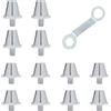 RANRAO Punte di ricambio per tacchetti da rugby, in nylon leggero, 11 mm, 13 mm, per terreni solidi (grigio)