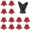 RANRAO 12 tacchetti morbidi in lega di alluminio per scarpe da calcio, 5 mm, adatti per scarpe da rugby, scarpe da trekking, set di trazione a terra (13 mm rosso)