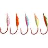 Tufgo 1 g Jig Head Ganci curve ponderate esche da pesca in acciaio ad alto tenore di carbonio, gancio spinato per trota, pesce persico, spigola, attrezzatura per acqua dolce e salata, 5 colori (10 colori