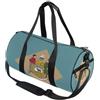 GuoChe Borsone sportivo rotondo leggero con tasca interna borsa da palestra per uomo donna borsone da viaggio sport bandiera delaware