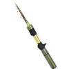 Tufgo Canna da pesca telescopica da 1,5 m per canna ultra corta in fibra di carbonio per ruscelli di trote, attrezzatura da viaggio leggera e portatile (GreenB 1,5 m)
