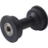 Crabop Rullo di ricambio per canottaggio, in plastica, diametro interno 10 mm, larghezza 60 mm, compatibile con tubi rettangolari per attrezzature da palestra, colore nero