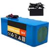 GAOCUNBING Batteria per e-bike da 36 V 100 Ah, batteria per bicicletta elettrica con caricabatterie, scheda di protezione BMS della batteria, batteria ricaricabile da 100 Ah per motori da 200 W, 350 W, 500 W T