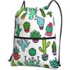 YYHHAOFA Adorabile zaino con cerniera e coulisse con stampe succulente - Borsa da palestra resistente, leggera e resistente all'acqua, per viaggi, sport e trasporto quotidiano
