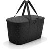 reisenthel Coolerbag Glossy Dots Black - Borsa termica in tessuto di poliestere di alta qualità, ideale per picnic, shopping e in viaggio